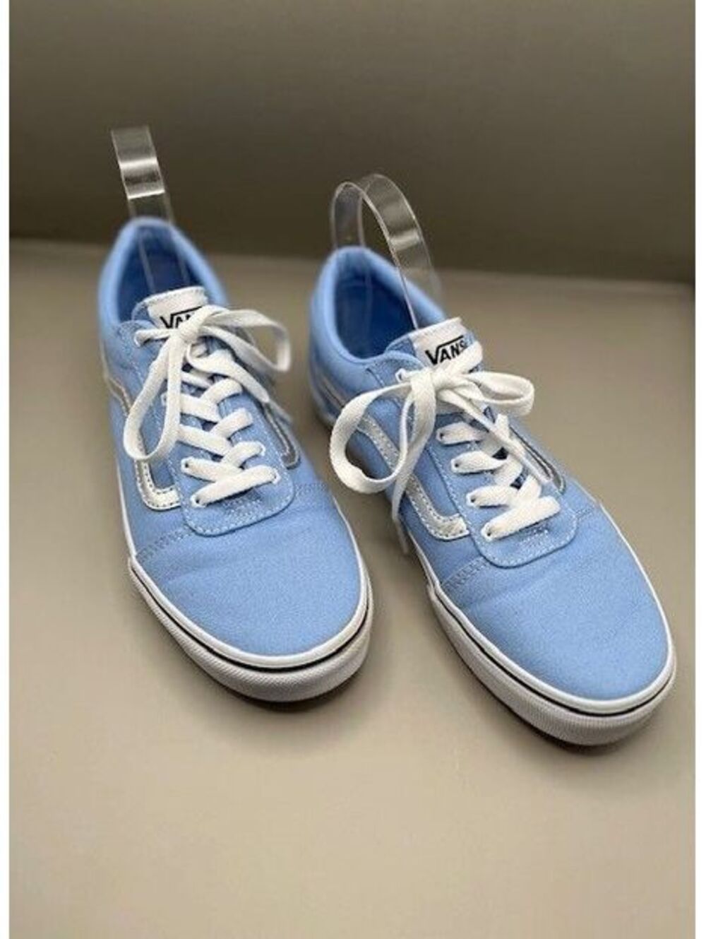 Vans Ward Low Top Lace up Light Blue Canvas Sneakers Size 5